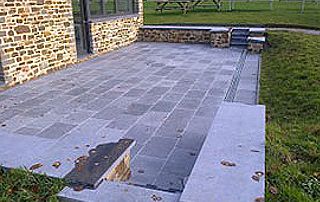 réalisation terrasse en pavé